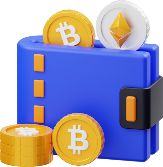 3D Cryptocurrency Wallet Icon